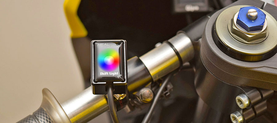 Установка индикатора переключения передач на мотоцикл HealTech Shift Light PRO